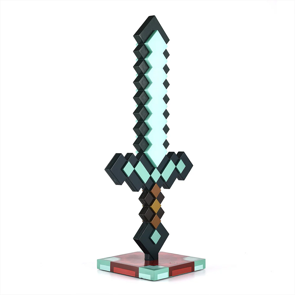 Minecraft 3D Diamond Sword Desk Lamp - 14 Inch - Image 3