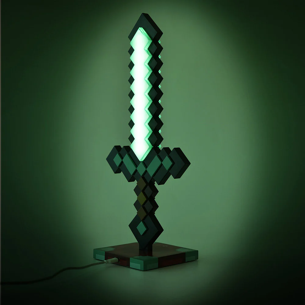 Minecraft 3D Diamond Sword Desk Lamp - 14 Inch - Image 5