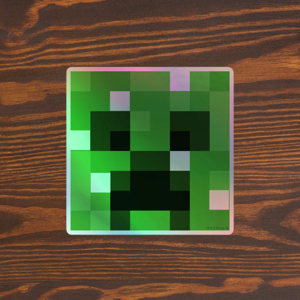 Minecraft Creeper Holographic Sticker - Image 14